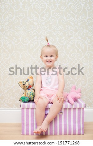 little girl in pyjamas