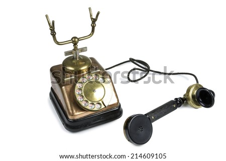 Old Phone Isolated on White