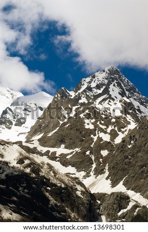 abstract mountain landscape close-up background