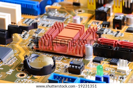 abstract close-up mother board background