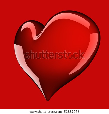 red love heart background. heart on red background