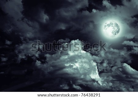 magic moon in the night sky