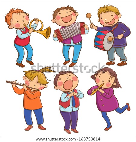 Illustration of Six Children Playing Musical instruments SET Children illustration for School books pictures books magazines advertising and more Separate Objects VECTOR Illustration of Six Children Playing Musical instruments SET Children illustration for School books pictures books magazines advertising and more Separate Objects VECTOR