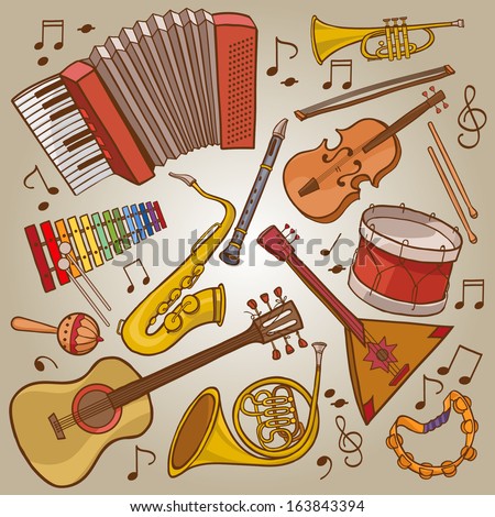 Music Instruments.SET Hand drawn Great illustrations for School and Pictures Books magazines advertising and more VECTOR Music Instruments.SET Hand drawn Great illustrations for School and Pictures Books magazines advertising and more VECTOR