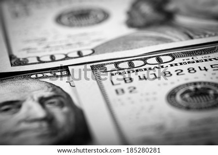 US One Hundred Dollar Bill Macro