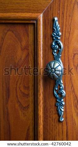 door handle on furniture