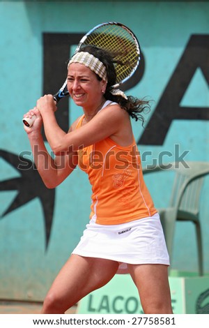 PARIS - MAY 21: Georgia's professional tennis player MARGALITA CHAKHNASHVILI during her match at French Open, Roland Garros on May 21, 2008 in Paris, France.