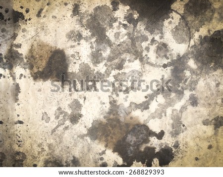 Dirty oil stain Cement floor texture