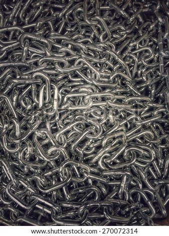 Silver steel old retro chains background