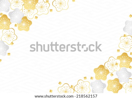 Pattern of a Japanese traditional Japanese apricot Pattern of a Japanese traditional Japanese apricot