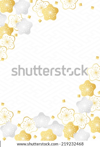 Pattern of a Japanese traditional Japanese apricot Pattern of a Japanese traditional Japanese apricot