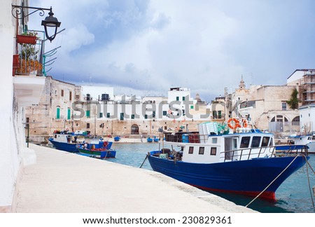Boats at harbor, Monopoli, Southern Italy