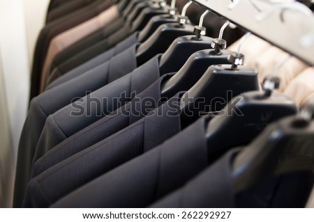Rows of men\'s suit jackets