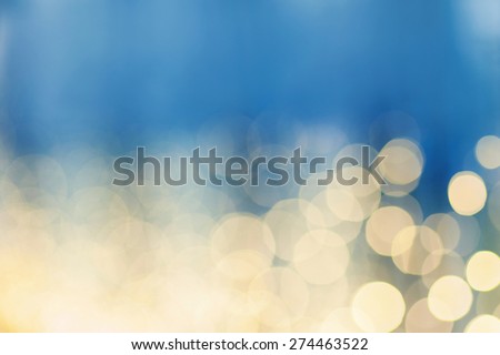 Blue and yellow holiday abstract background
