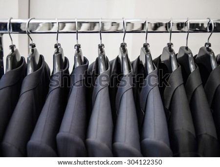 Row of men\'s suit jackets
