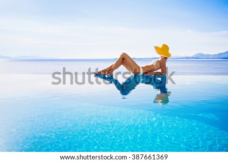 Young woman enjoying a sun