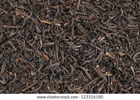 background texture of  loos leaf English breakfast (Assam) black tea from India