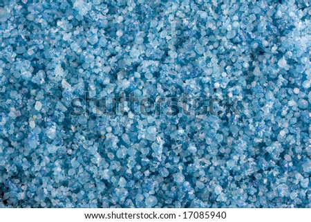 blue crystals background - macro of garden fertilizer