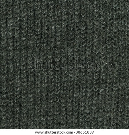 close-up of dark gray handmade knitted sweater texture, wool with acrylic fiber