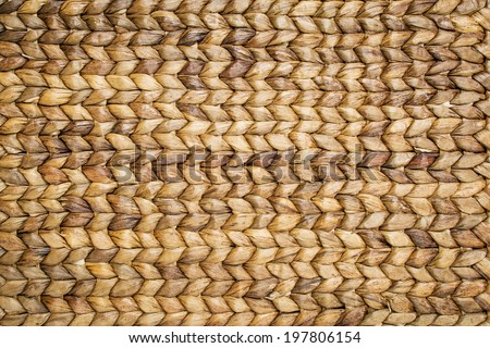 background texture of water hyacinth woven mat - craft from Indonesia