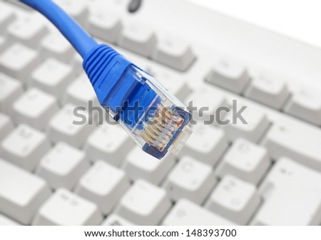 ethernet cable over keyboard