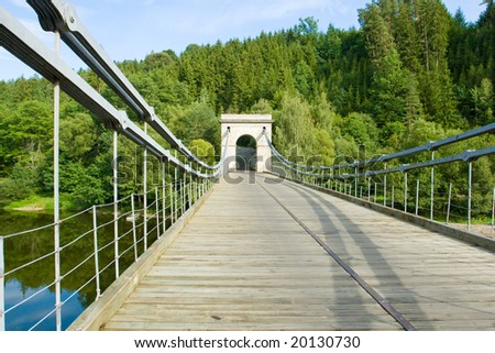 The longest old and chain bridge in Czech republic