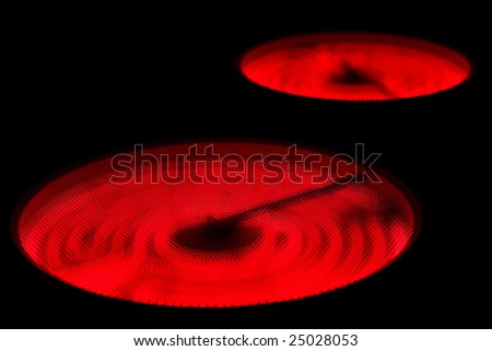Red hot ceramic hotplate of electric cooker
