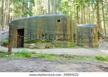 Exterior of military bunker from world war two