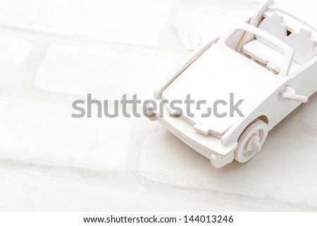Clean energy car images, white toy car