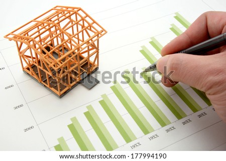 Housing market concept and graph