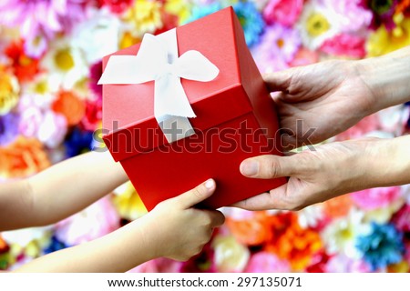 Giving present for child