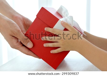 Giving present for child