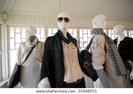 Mannequins showing the latest fashions