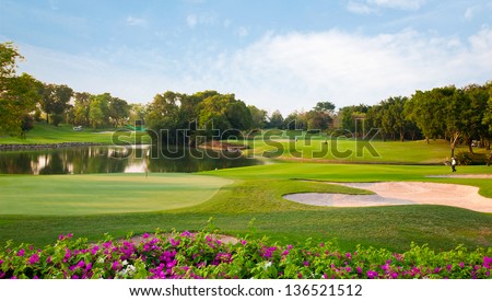 Golf Field Summer Landscape