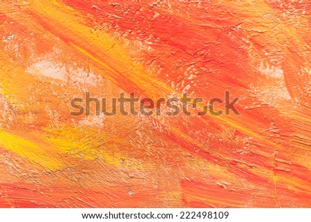 Orange color painting wall