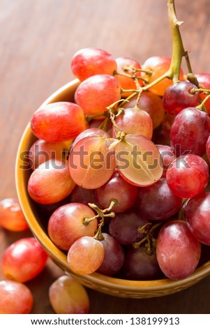Seedless red grapes