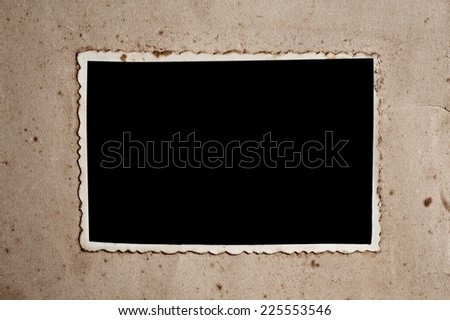 Vintage blank photograph frame with copy space.
