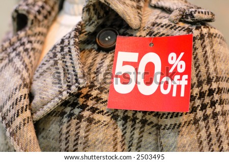 50% discount during the winter in clothes market
