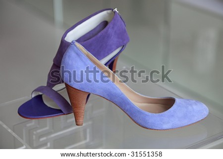 Image of elegant violet woman shoes
