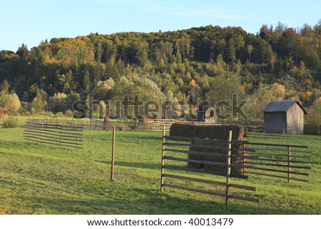 Landscape in a rural area from Bucovina in Romania.