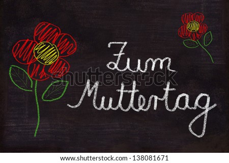 school board with flowers and text, to the Mother's Day