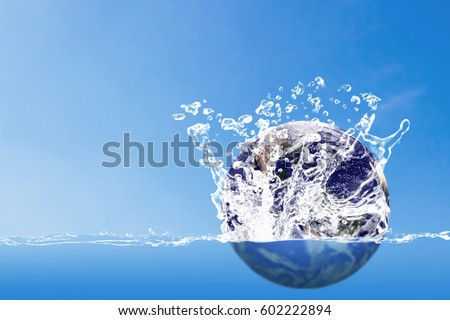 Save water concept, world water day, Elements of this image furnished by NASA