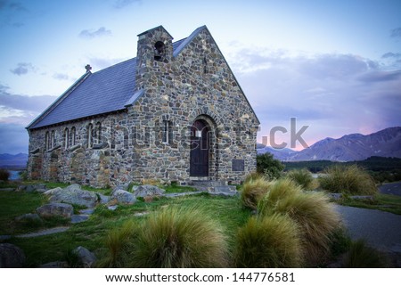The Church Of The Good Shepherd near Lake Tekapo in New Zealand.