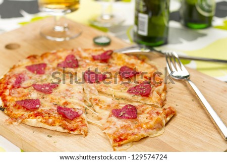 Valentines day pizza