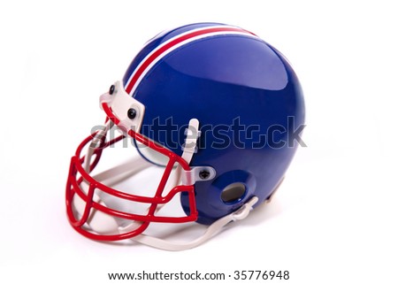 Blue Football Helmet Clipart. stock photo : Blue Football