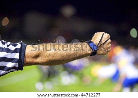 American Football Official or Referee Arm Signal