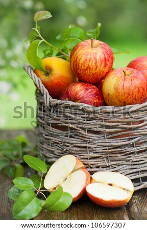 Apples, basket