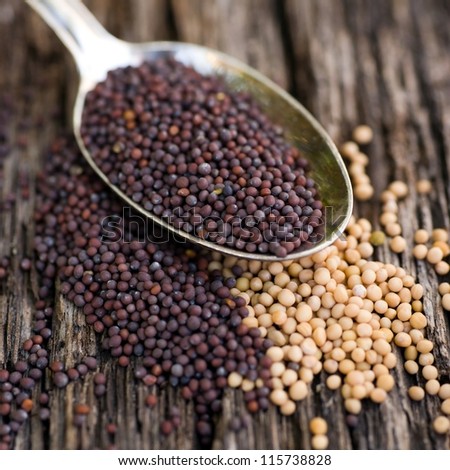 Several kinds of mustard seed