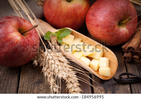 Diced apples