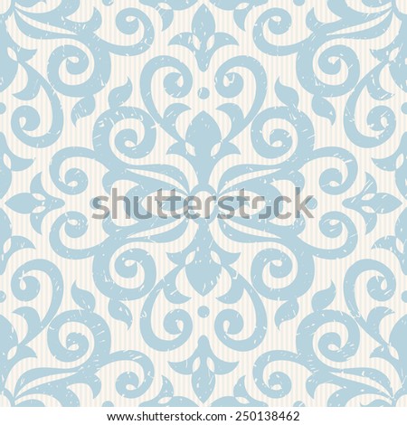 Vector seamless pattern with blue ornaments Vintage element for design in Victorian style Ornamental lace tracery Ornate floral decor for wallpaper Endless vintage texture Light pattern fill Vector seamless pattern with blue ornaments Vintage element for design in Victorian style Ornamental lace tracery Ornate floral decor for wallpaper Endless vintage texture Light pattern fill